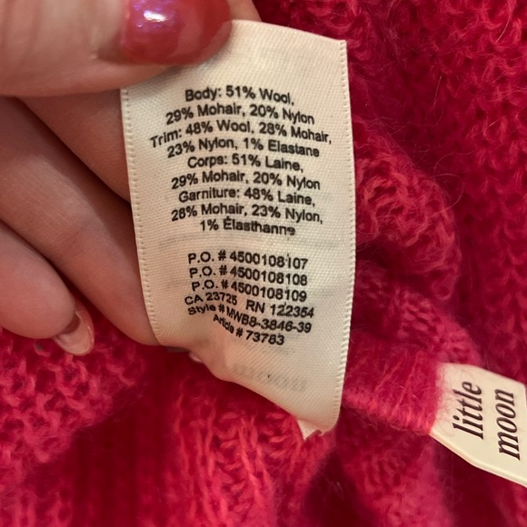 Little Moon Pink Cardigan Wool / Mohair Blend M - Picture 8 of 10